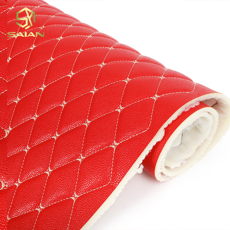 Patrón Clásico de Lichi con Hilo Dorado Rojo