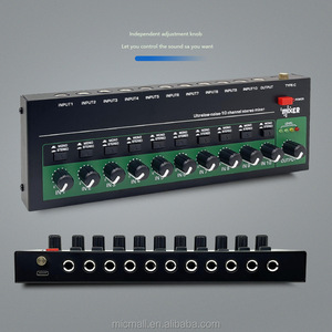 Mezclador de audio de 10 canales Nuevo mezclador multicanal de entrada/salida de conmutación mono ESTÉREO - Product Image 4