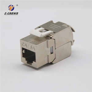 无工具Rj11 Cat3模块化连接器180度Rj45 Cat 6a梯形插孔50端口电话接线板 - Product Image 4