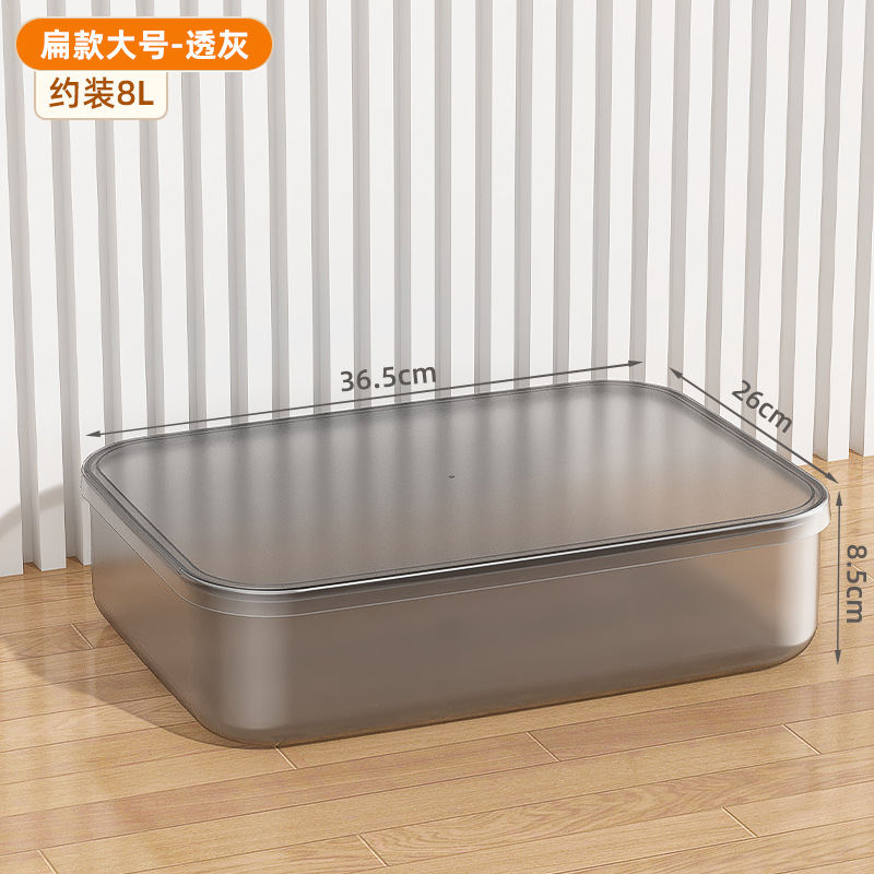 แบนใหญ่ - สีเทาโปร่งแสง