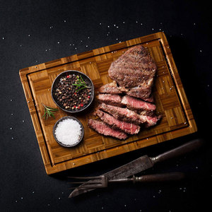 Thêm lớn hình chữ nhật gỗ thớt với nước trái cây rãnh <span class=keywords><strong>butcher</strong></span> khối thớt cho nhà bếp sử dụng - Product Image 4