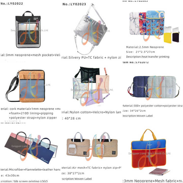 SMETA Factory Custom Embroidery Fried Potachips Neoprene Laptop Bag Cover Compatible with 14 Inch Notebook Padded Laptop Case