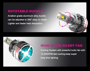 10000Lm 100W OEM LED araba far K85 H4 Bi Led Lens için projektör ışık ampul yüksek güç lazer Led far araba - Product Image 4