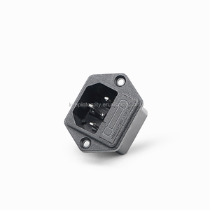 10A 250V 3Pin IEC320 C14 Inlet ทองแดง AC ซ็อกเก็ตไฟชายพร้อมฟิวส์และหู2-In-1สวิตช์ไฟคอมพิวเตอร์ - Product Image 1