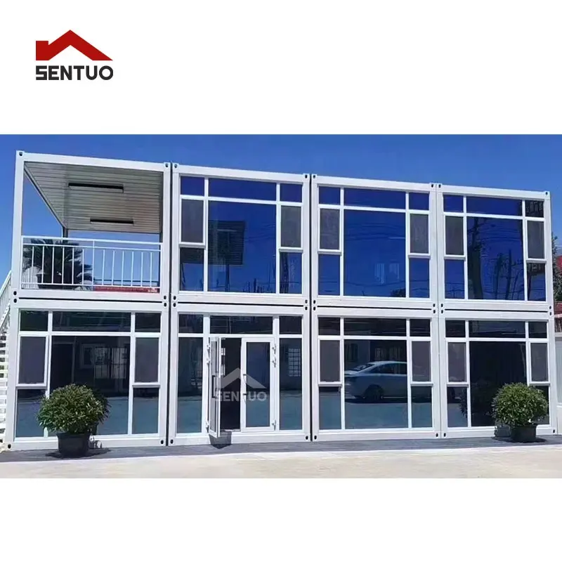 Thiết kế mới đúc sẵn sang trọng di động Modular container nhà prefab trang web văn phòng thép xây dựng sống phẳng gói container nhà