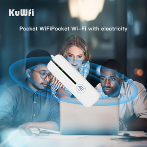 Consegna rapida KuWFi 150Mbps wifi sharing hotspot 10 utenti portatile 4g router wireless 4g dongle modem router per uso informatico - Product Image 4