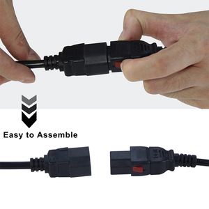 Cable de extensión de alimentación de computadora a PDU IEC C14 a IEC C13 con conjuntos de cables de bloqueo