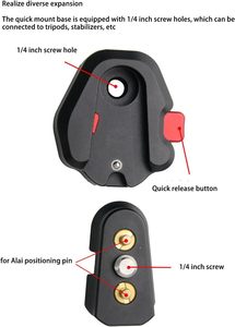 Monitor Mini Quick Release Base Plate for Tripod LCD Monitor Articulated Arm LED Light <strong>Camera</strong> Camcorder Rig <strong>ARRI</strong> Locating Pins - Product Image 5
