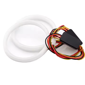 Araba melek göz yumuşak ışık iki renkli araba far gündüz çalışan ışık beyaz ve sarı iki renkli diyafram dönüş LED ışık - Product Image 1