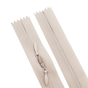 Fabrika toptan gizli Zip 3 # dantel kenar fermuar yakın uçlu çok renkli naylon görünmez fermuarlar için giysi - Product Image 1