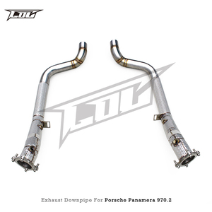 Porsche Panamera 970.2 3.0T/4.8L/4.8T 2014-2016 için özel Turbo iniş borusu isı kalkanı ile borular spor başlık düz - Product Image 4