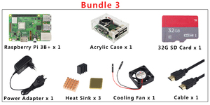 Original Raspberry Pi 3 Modelo B + 3B Rs E14 Broadcom 1,4 GHz Bcm2837b con adaptador ABS Case Cool Fan + HD Cable para Rap PI 3B + Kits - Product Image 4