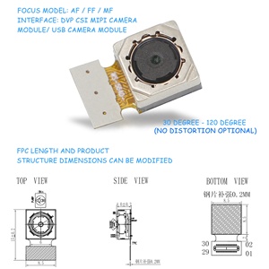 Werksoptimierung 5 MP 30 FPS CMOS Autofokus 2 K HD Mini-Kameramodul 1080P Smartphone Überwachung KI Fisheye Kameramodul - Product Image 4
