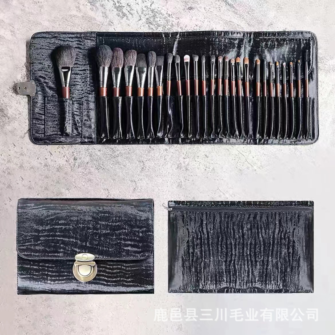 24pcs+Black velvet brush bag