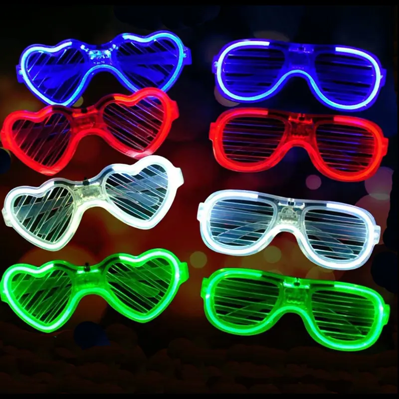 Plastic Flashing LED shutter 4 color led glow glasses for kids adult teenager