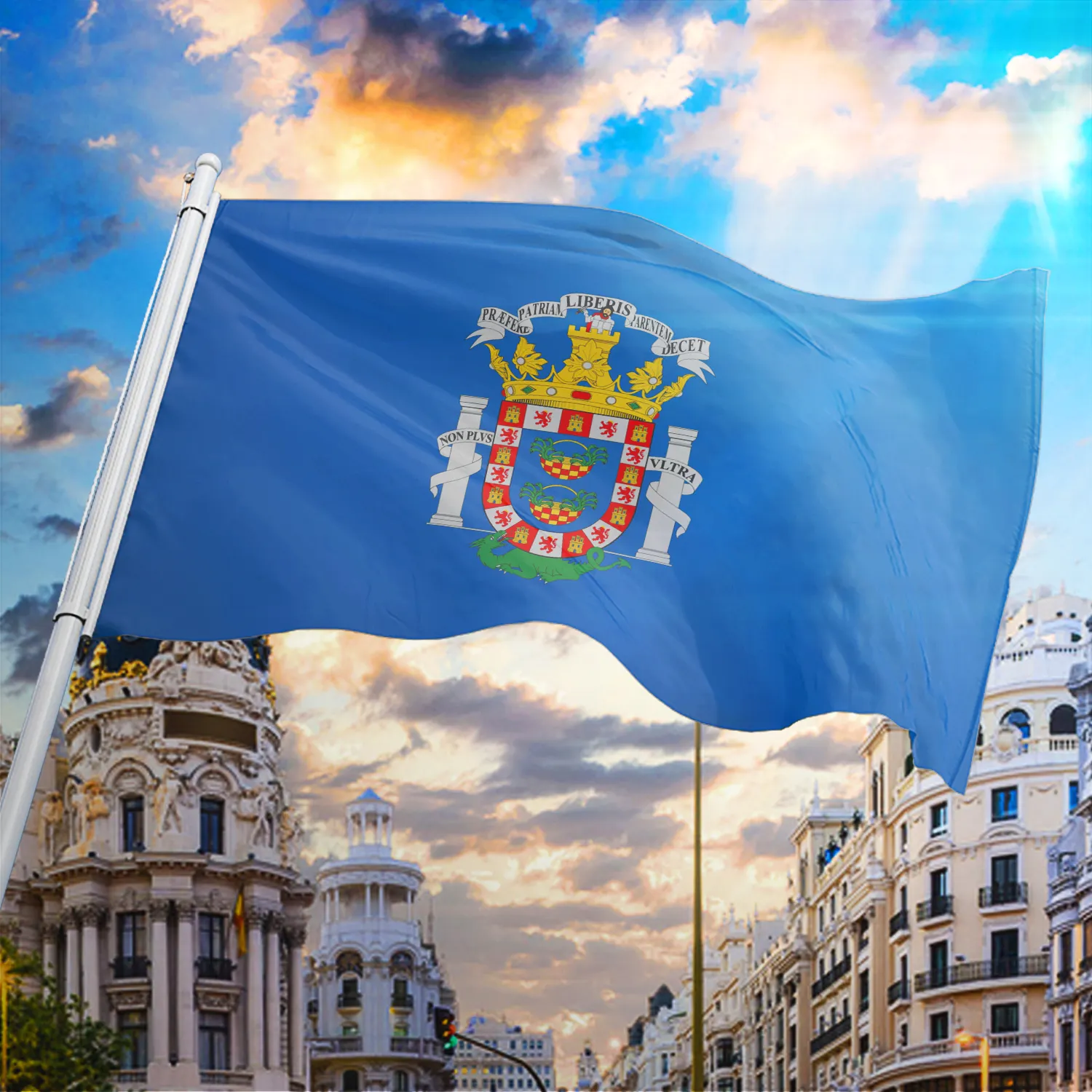 Bandera española 100% de poliéster, bandera personalizada, envío rápido