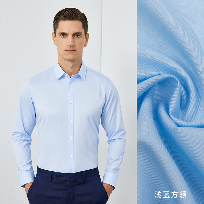 Azul claro - Manga larga - Hombre - Cuello cuadrado