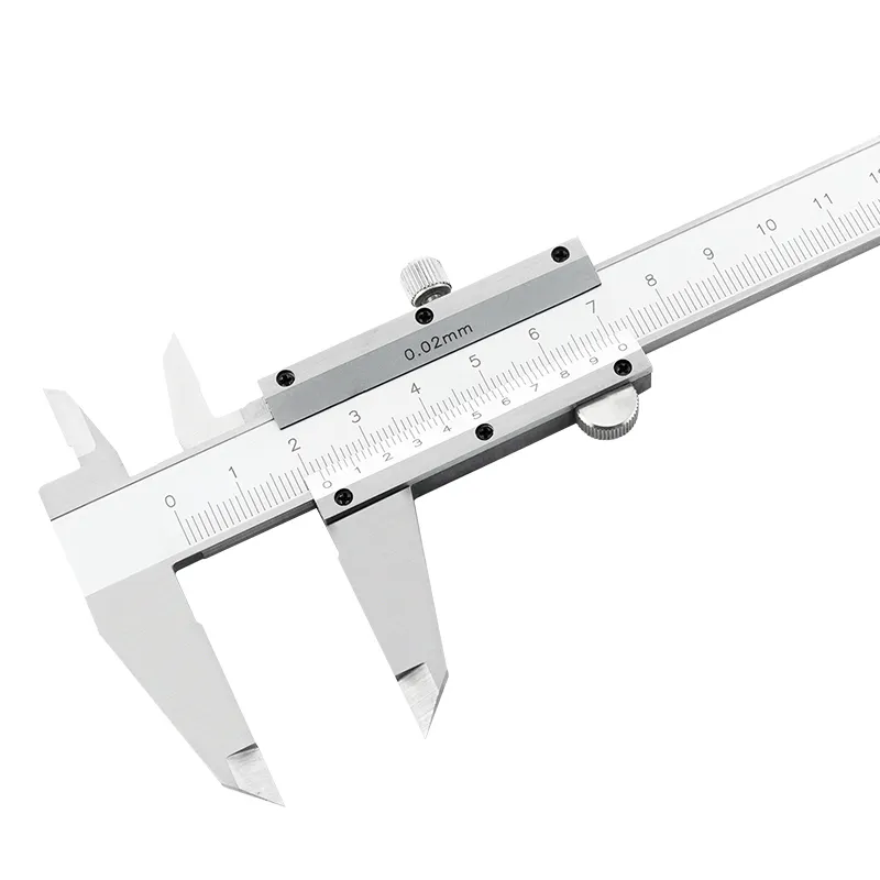 Calibrador Vernier de 0-150/200/300mm Tornillo de bloqueo de acero inoxidable Calibrador Vernier Acero de alto carbono