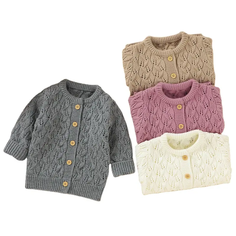 Little Baby Girls 'Boutique School Langarm Einfarbig Strick pullover Strickjacken Kinder Herbst Winter Manteau Pull Bebes