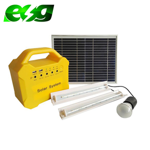 20W dc迷你太阳能照明系统，带3w发光二极管灯工业太阳能太阳能家用系统