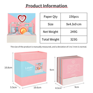 2025 nuevo producto CÁMARA DE amante de dibujos animados cuaderno tridimensional regalo de San Valentín Bloc de notas de vacaciones Diy Papercraft Memo 3D Bloc de notas - Product Image 6