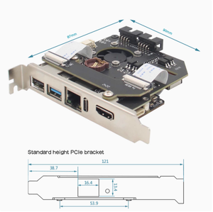 Raspberry Pi KVM V3 HATリモートコントロールPCIe OverIPサーバー開発ボード付きCSI-A8 Raspberry Piキットオプションの電源 - Product Image 2