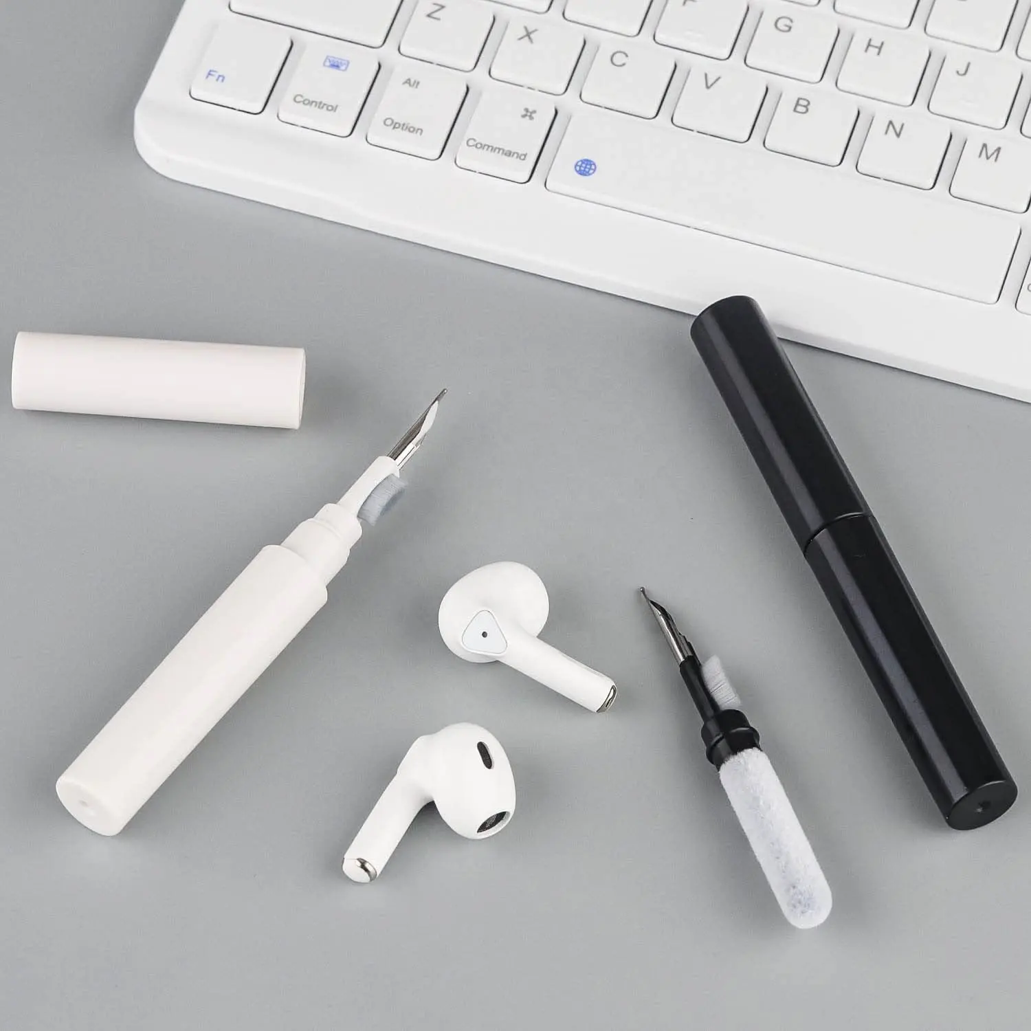 3 In 1 çok fonksiyonlu kablosuz kulaklık telefon temizleme fırça uçlu kalem aracı kulaklık temizleme kalem için Airpods temizleme kiti