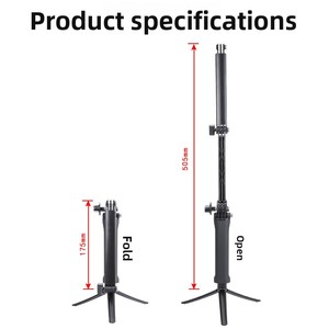 Phụ kiện Gopro gậy selfie ba lần, gập tay điều chỉnh ba chiều, Camera hành động, gậy selfie điện thoại di động - Product Image 3