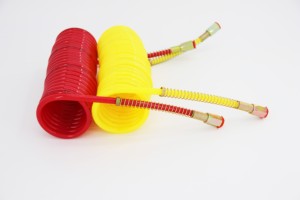 घुंघराले सर्पिल लचीला नायलॉन कुंडल अप ट्रेलर हटना एयर लाइन ट्रक एयर ब्रेक ट्रकों के लिए कुंडलित हवा लाइन नली - Product Image 6