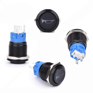 Interruttore in plastica da 19mm 24mm 12V 3/4 \ "foro di montaggio 1NO 1NC SPDT per altoparlante momentaneo clacson interruttore a pulsante IP65 elettronico - Product Image 4