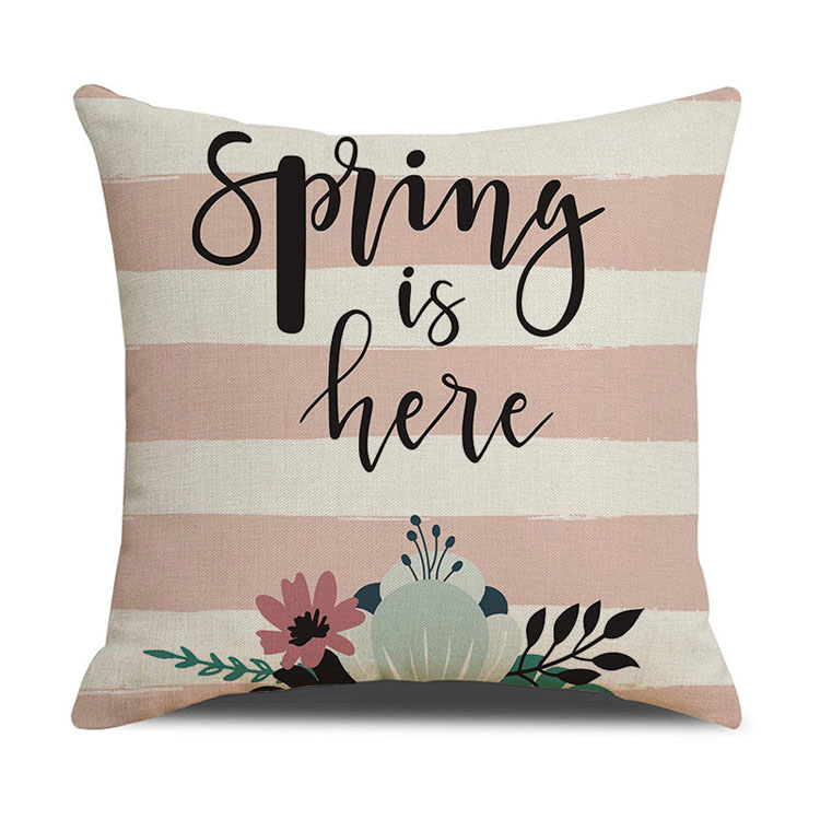 Geometric Linen Pillow Cover Cute Nordic Cushion Pillow Cover Digital Printing Car Sofa Bed Cushion Cover