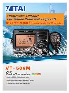 VITAI VT-506M 64 Wegpunkte Speicher- und Navigationsfunktion Cignus Zwei-Wege-Fernsehen VHF Meeresradio Meeresradio