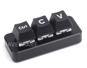 CodeFlow RP2040-3K-programcının makro katmanları ile kısayol kurulu 0.5ms gecikme USB-C HID CompliantCtrl C/V kısayol klavye