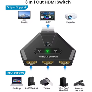 3 en 1 4K 60Hz HDMI switch selector de interruptor de matriz automatizado KVM HDMI 3 monitores 1 DisplayPort HDMI switch - Product Image 2