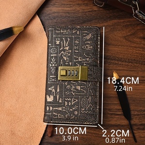 Vintage Password <strong>Notebook</strong> With Lock <strong>Coded</strong> Lock Book for Work and Study Diary 200 Sheets Leather Journal <strong>Notebook</strong> - Product Image 5