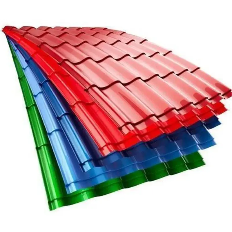 PPGI波形鋼屋根板金属亜鉛メッキおよび塗装済み耐久性屋根タイル材料