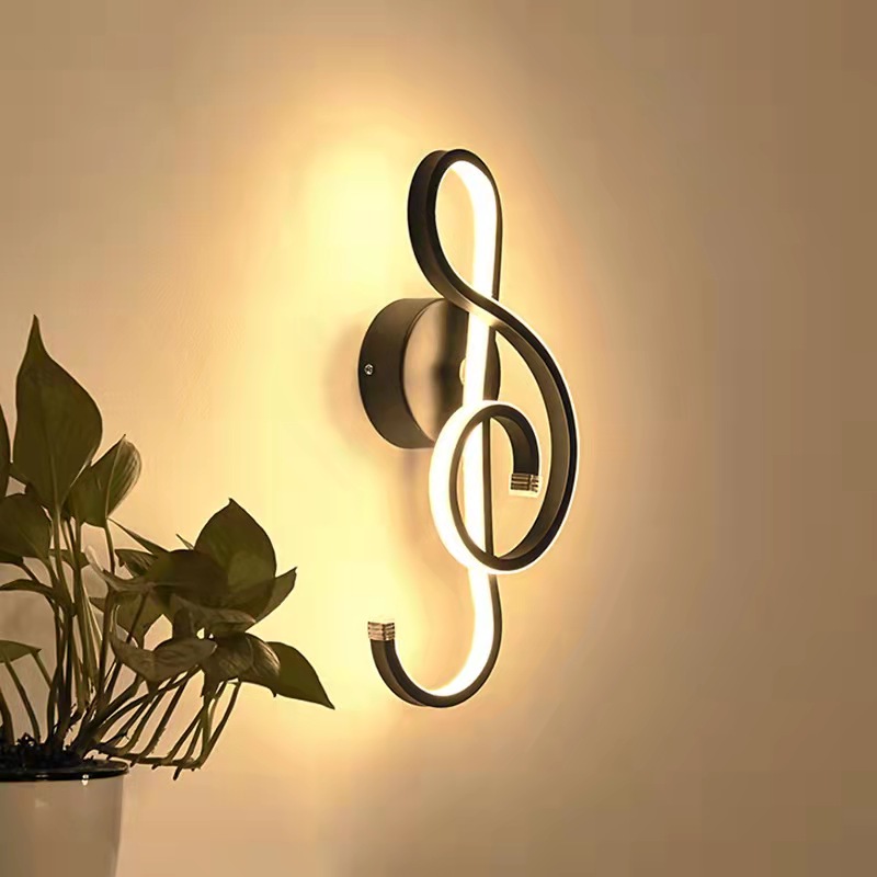 Indoor Interior 22W Muziek LED Wandlamp Open en neer Aluminium Versieren Wandkandelaar Boerderij Wandlamp Slaapkamer Creatief