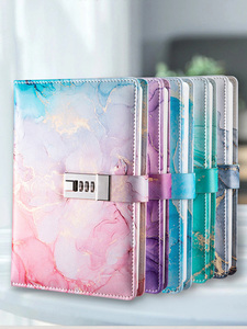 2024 el más nuevo cuaderno de diario de bloqueo A5 diario de contraseña único cuaderno privado cuaderno de puntos A5 forrado personalizado con cerradura - Product Image 6