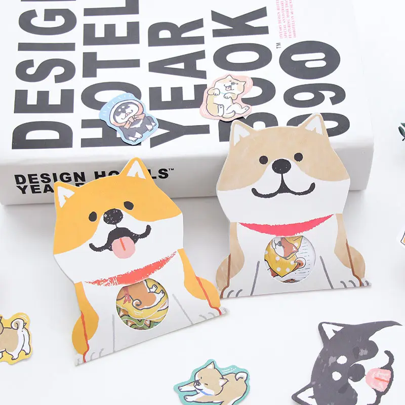 2023 Terbaru Indah Shiba Inu Akita Stiker Mobil Anjing DIY Diary Scrapbook Kartun Stiker Lembar Hewan Stiker & Decals