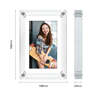 Toptan 5 inç akrilik resim NFT Video otomatik rotasyon fonksiyonu ile sonsuz nesne şeffaf dijital fotoğraf çerçevesi - Product Image 5