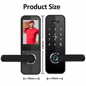 Tuya Wi-Fi telecomando biometrico riconoscimento del volto Smart Lock Password digitale impronta digitale serratura porta con la macchina fotografica campanello
