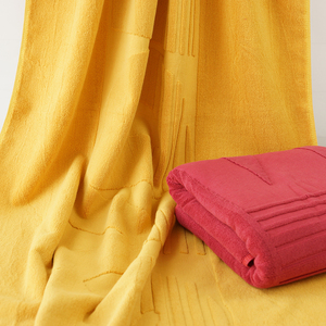 Mofisi <strong>Towel</strong> Factory Custom 100% Cotton Red and Yellow Style Embossed logo <strong>Towel</strong> Highly Absorbent and Softness Large Bath <strong>Towel</strong> - Product Image 5