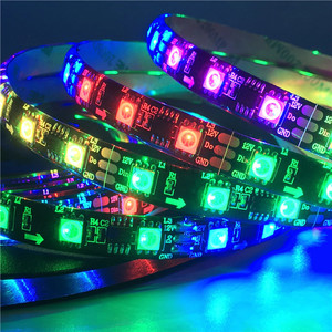 WS2811 LED Pixel Streifen Licht 30/60 LEDs/m ws2811 ic 5050 RGB LED Band DC12V Weiß/Schwarz PCB Adressierbar Digital 50cm 1m 3m 5m - Product Image 1