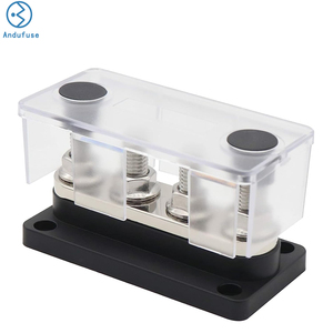 Kapak ile 300A yüksek akım bara 4-Way M8 M10 çıtçıt güç dağıtım bloğu Max 48v bara kutusu DIY - Product Image 1