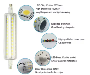 หลอดไฟ LED ทรงข้าวโพดหรี่แสงได้220-240V หลอดไฟ LED SMD ประหยัดพลังงาน J118หลอดไฟ LED สำหรับเปลี่ยนฮาโลเจน - Product Image 5