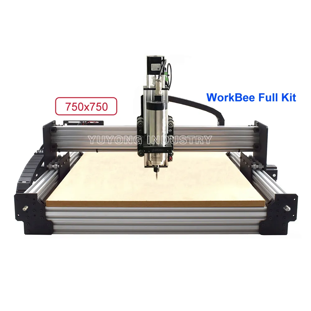 750x750mm WorkBee cnc router oyma tasarımları cnc router yedek parça ahşap carver 4 eksen ahşap router tam kiti workbee