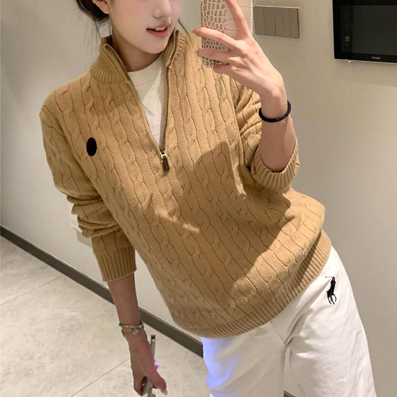 Khaki with navy RL logo