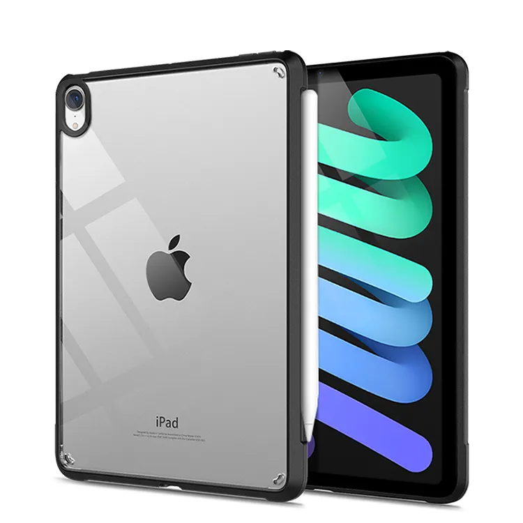 Nueva funda trasera transparente para iPad Mini 6th Generation para soporte Apple Pencil 2nd Gen Charging para iPad Mini 6 case 8,3"