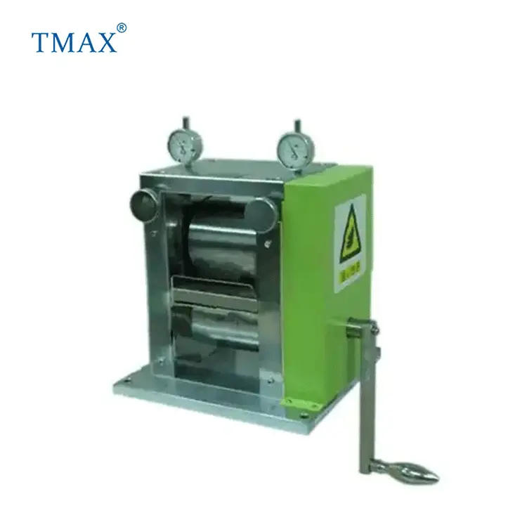 ماكينة ضغط بكرة دوارة يدوية من المختبرات TMAX ماكينة تحديد التقويم بالكهرباء