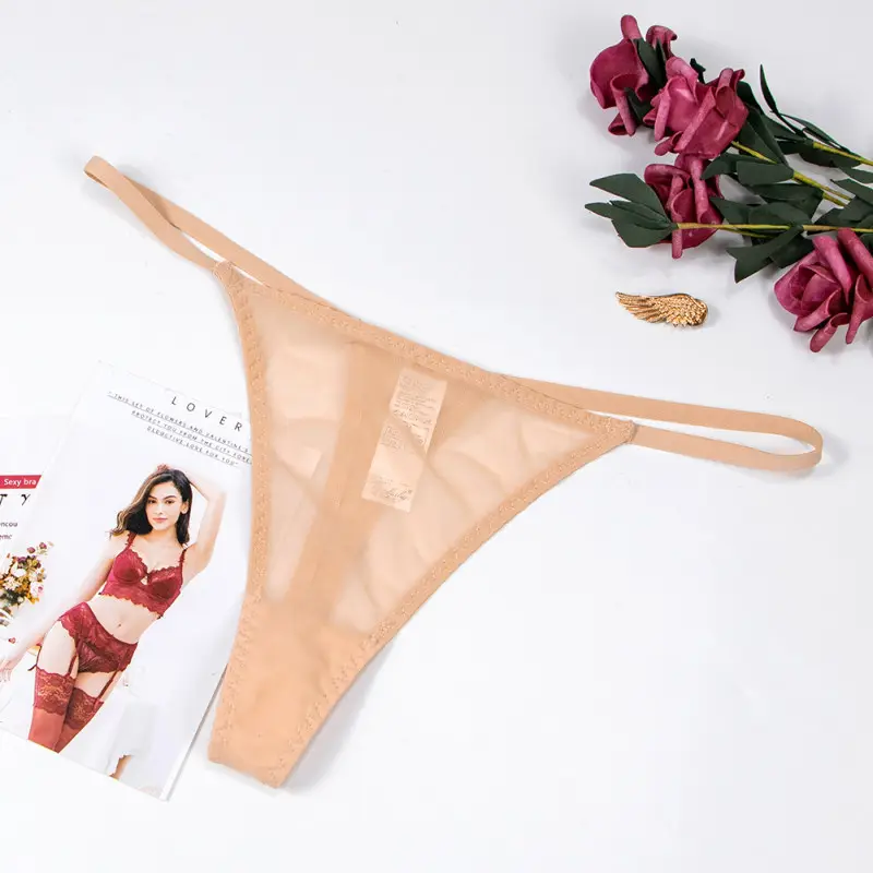 Tangas sans trace en soie glacée, Logo personnalisé, étiquette privée, Bikini, string personnalisé, sous-vêtements pour femmes, culotte sans couture